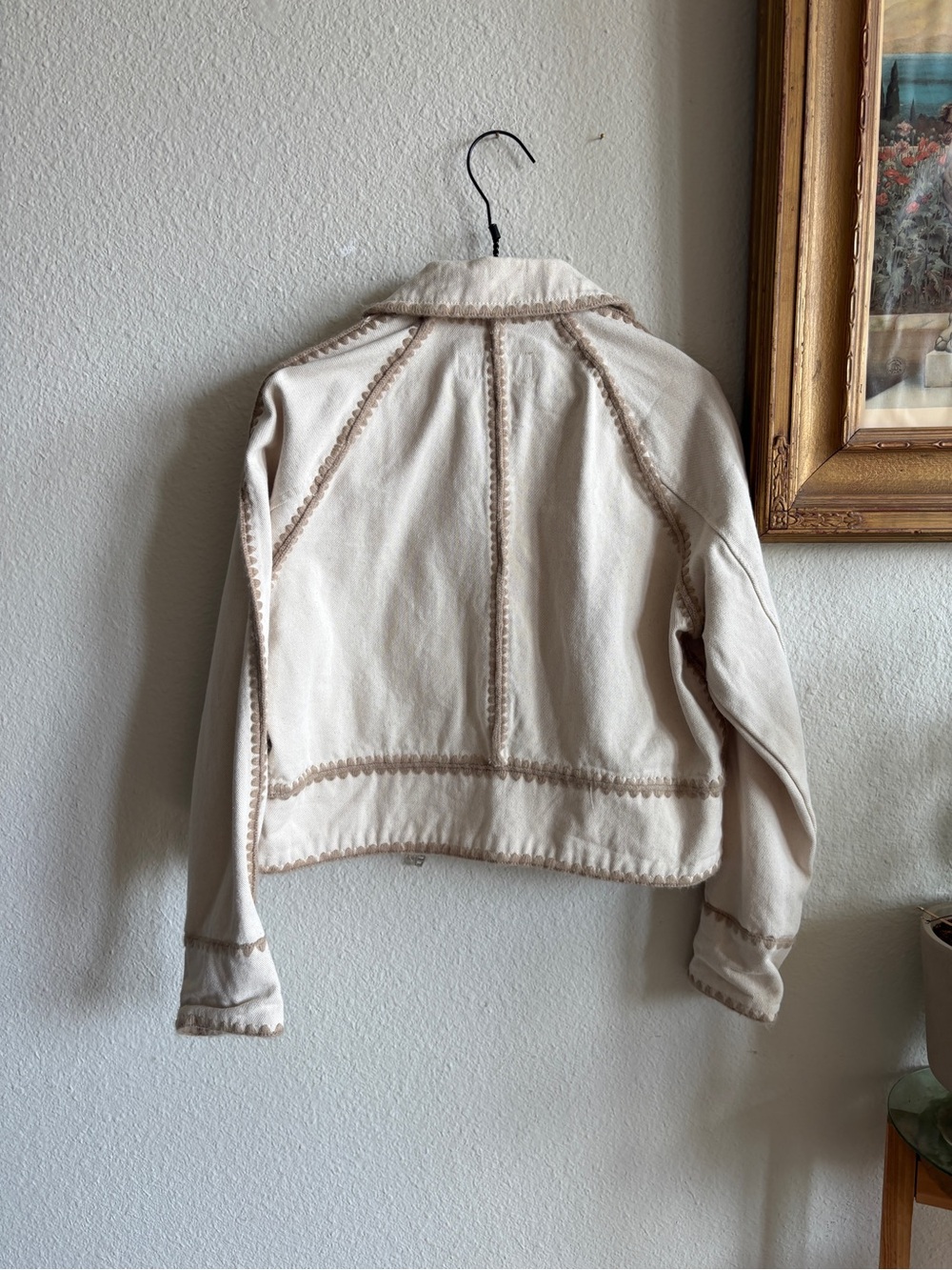 Women's Cream Cropped Jacket & Skirt Set - Cream - Picture 4 of 7